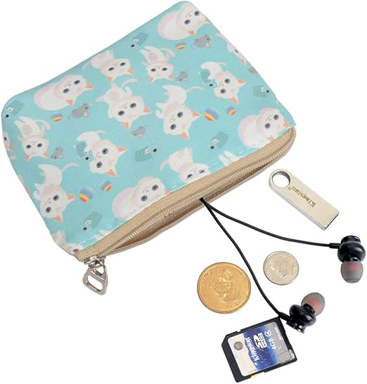 Cute Coin Purse Wallet for Women and Girls – Small Change Pouch with Key Ring