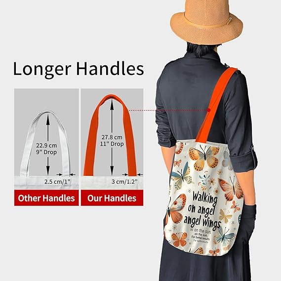 Zippered Canvas Tote Bag for Women – Everyday, Work & Grocery Use