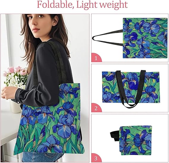 Canvas Tote Bag for Women with Zipper & Inner Pocket – Work or Shopping Use