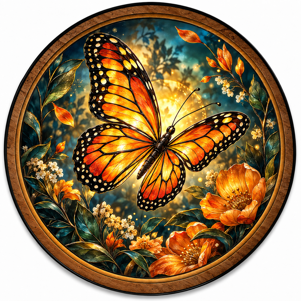 Golden Monarch – Enchanted Garden LED Wall Art