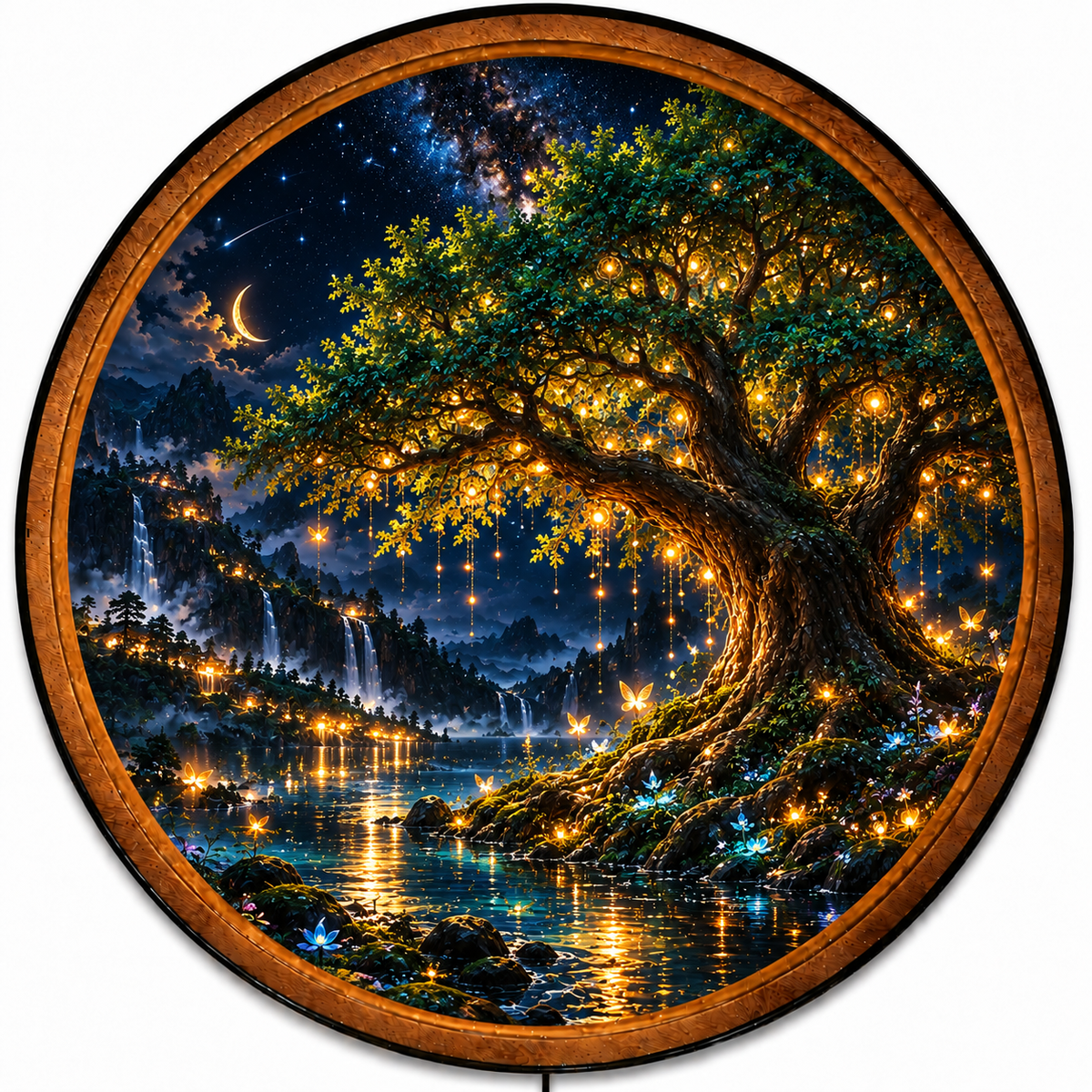 Handcrafted Enchanted Tree of Light LED Wall Art