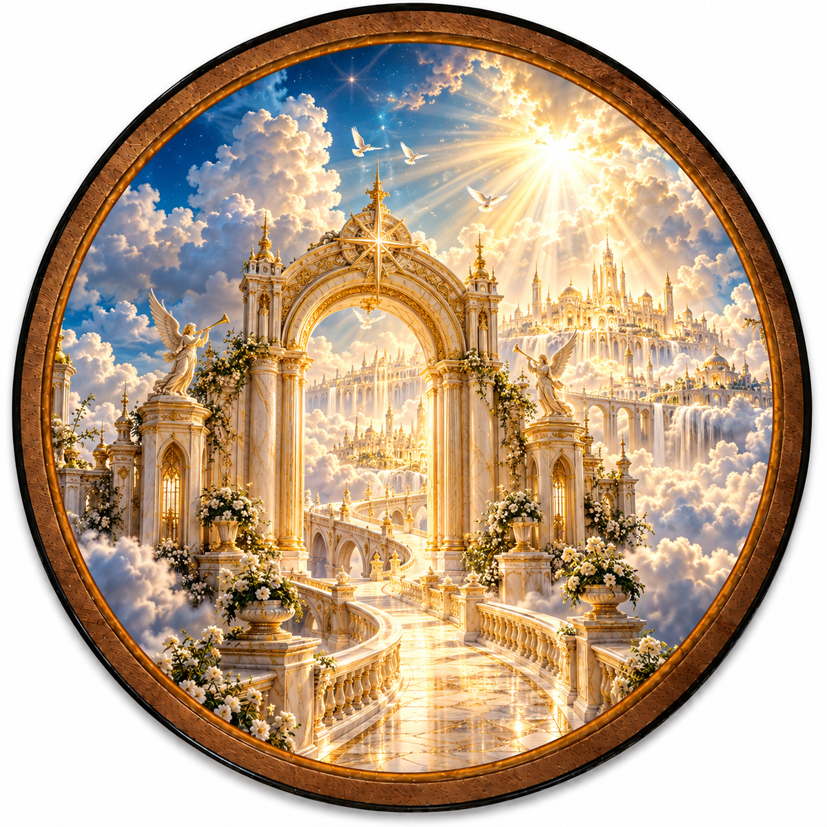 Gates of Heaven – Handcrafted Celestial LED Wall Art
