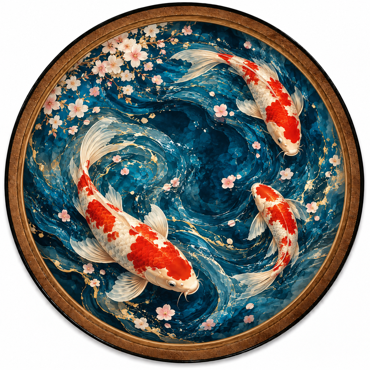 Handcrafted Japanese Koi Fish LED Wall Art