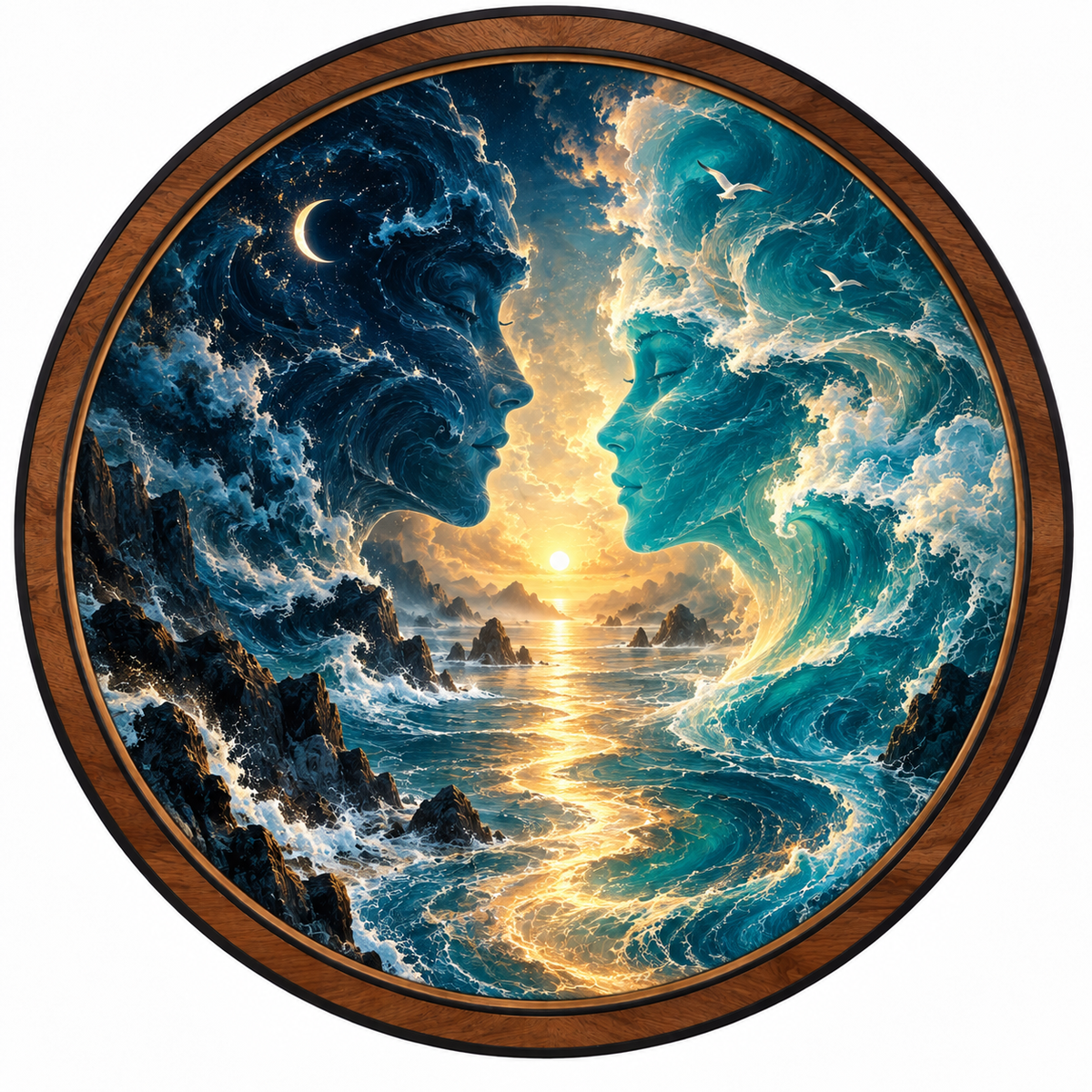 Ocean Souls – Eternal Tide LED Wall Art