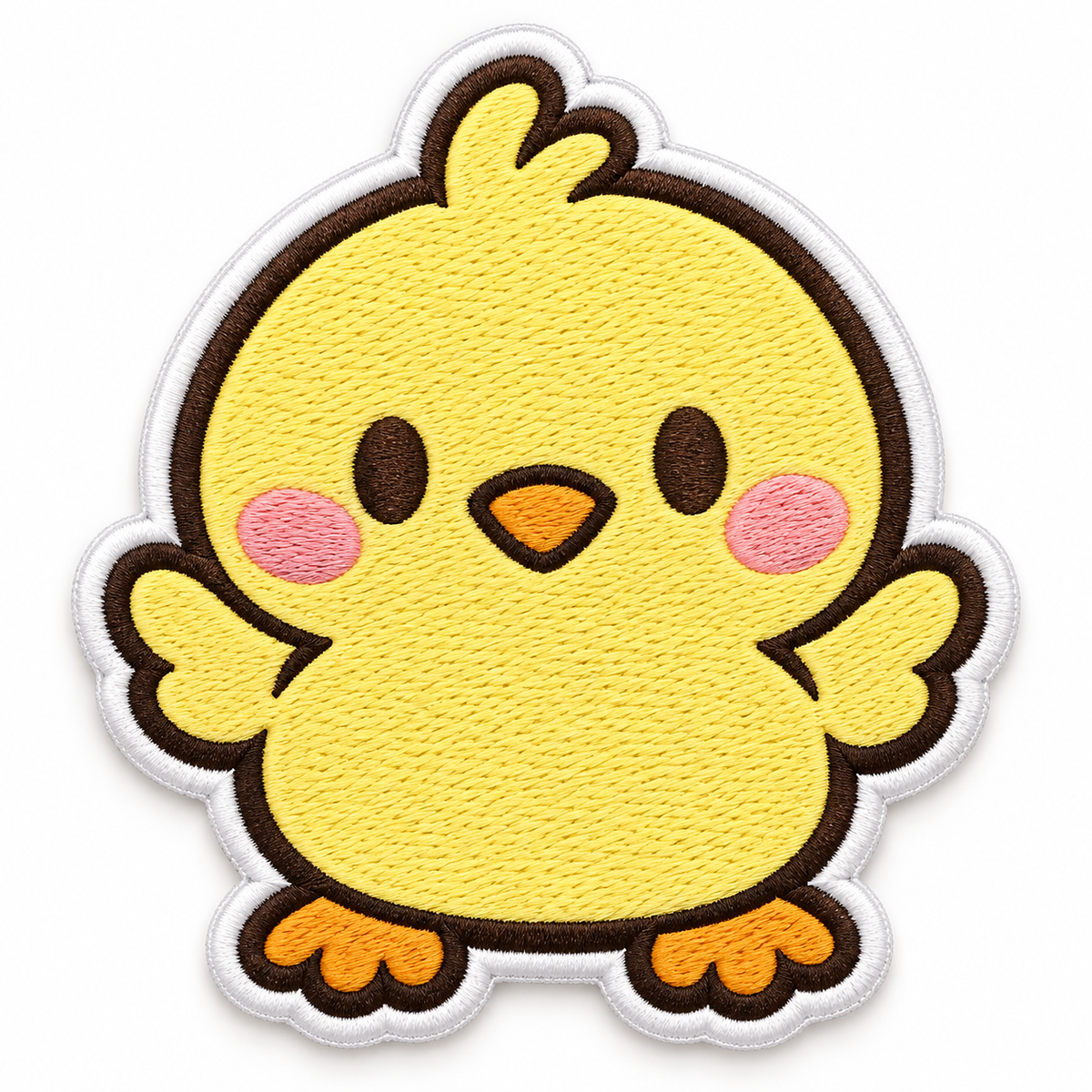 Cute Baby Chick Embroidered Iron-On Patch – Kawaii Yellow Chicken Applique