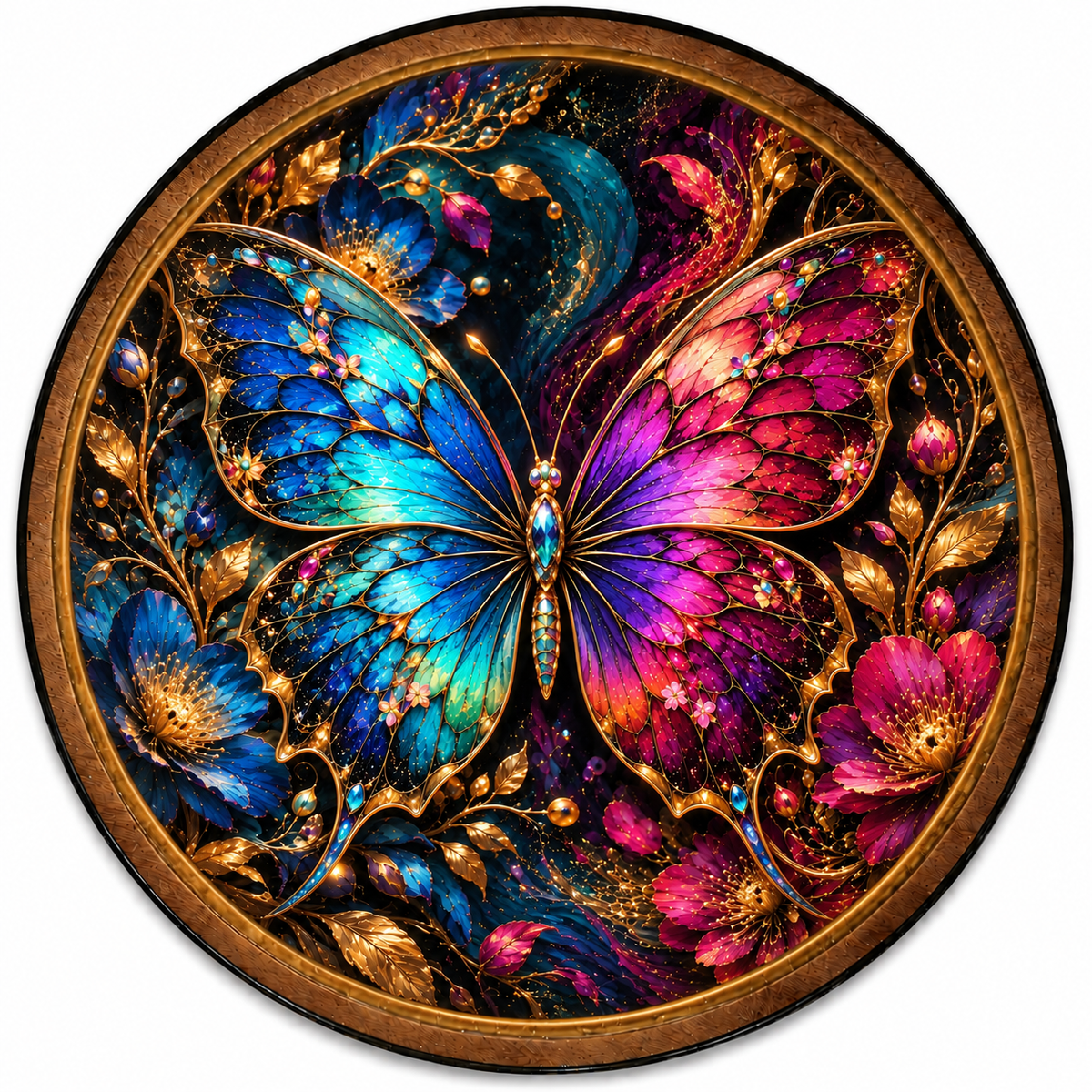 Jeweled Butterfly Garden – Colorful LED Wall Art
