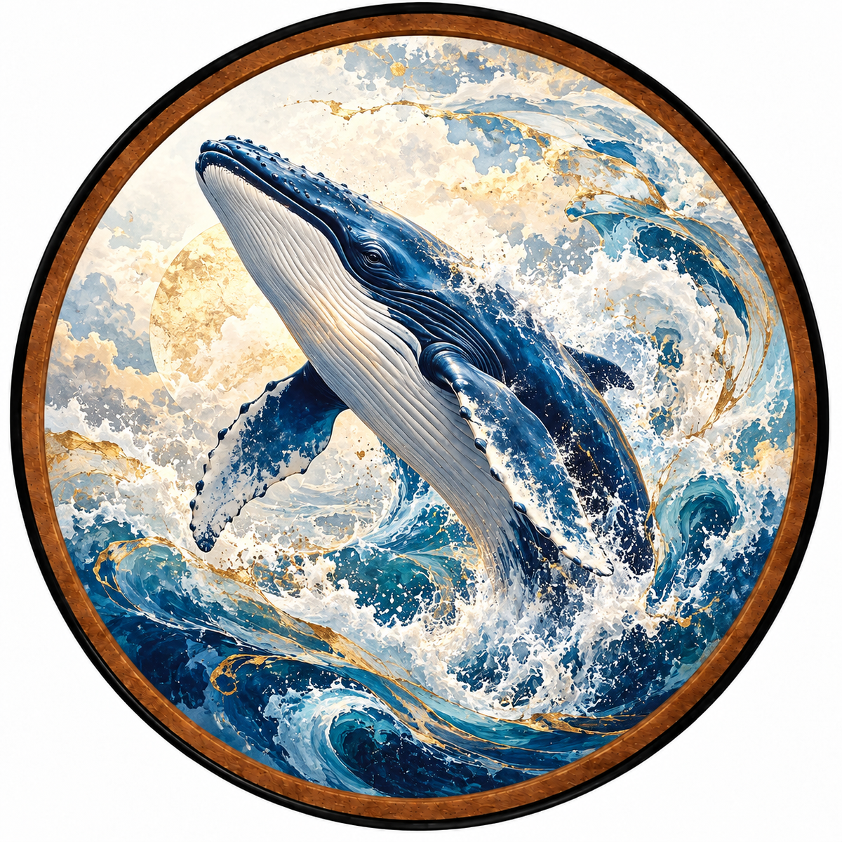 Ocean Majesty – Handcrafted Humpback Whale LED Wall Art