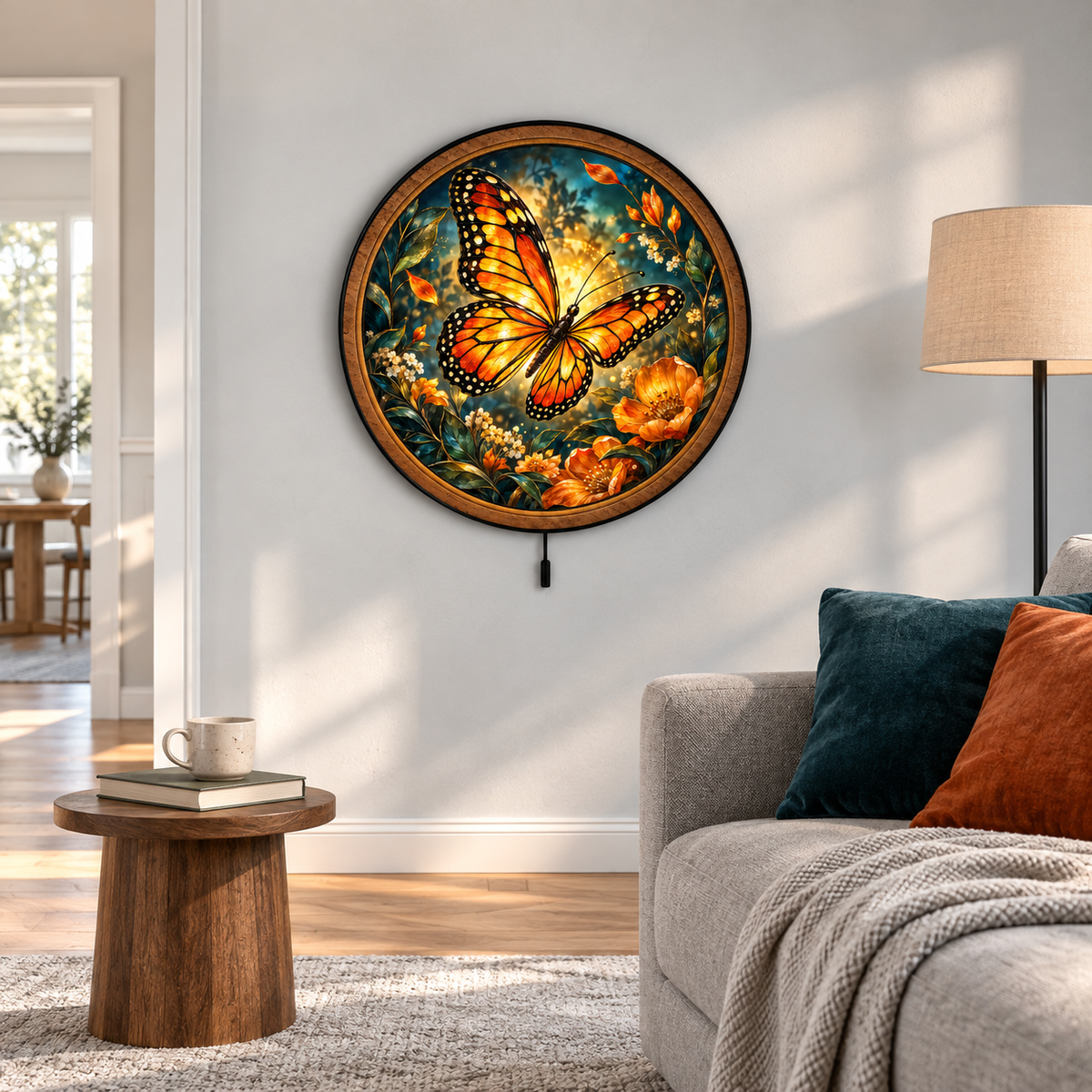 Golden Monarch – Enchanted Garden LED Wall Art