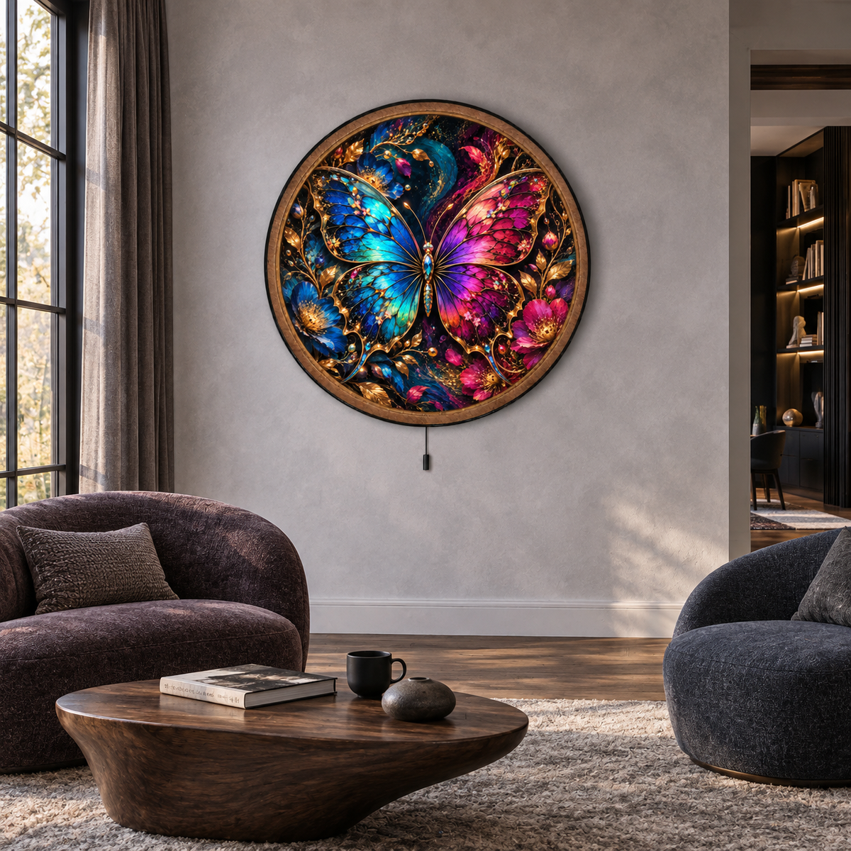 Jeweled Butterfly Garden – Colorful LED Wall Art
