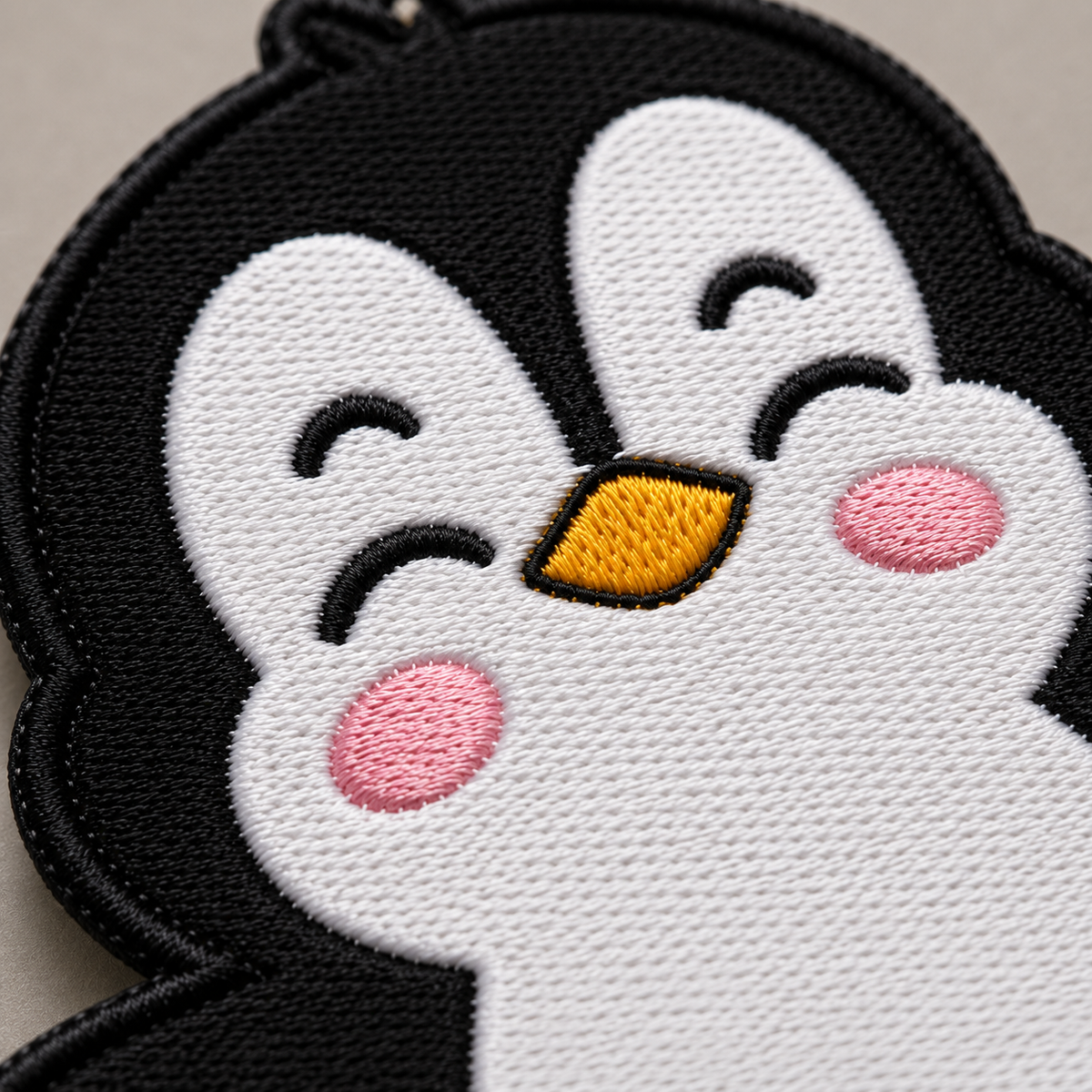 Penguin Embroidered Iron-On Patch – Kawaii Happy Penguin Applique