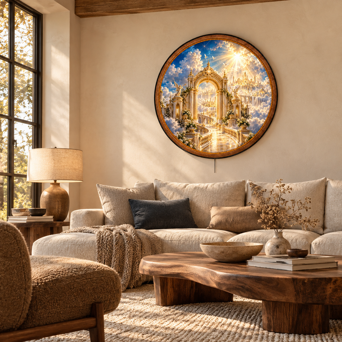 Gates of Heaven – Handcrafted Celestial LED Wall Art