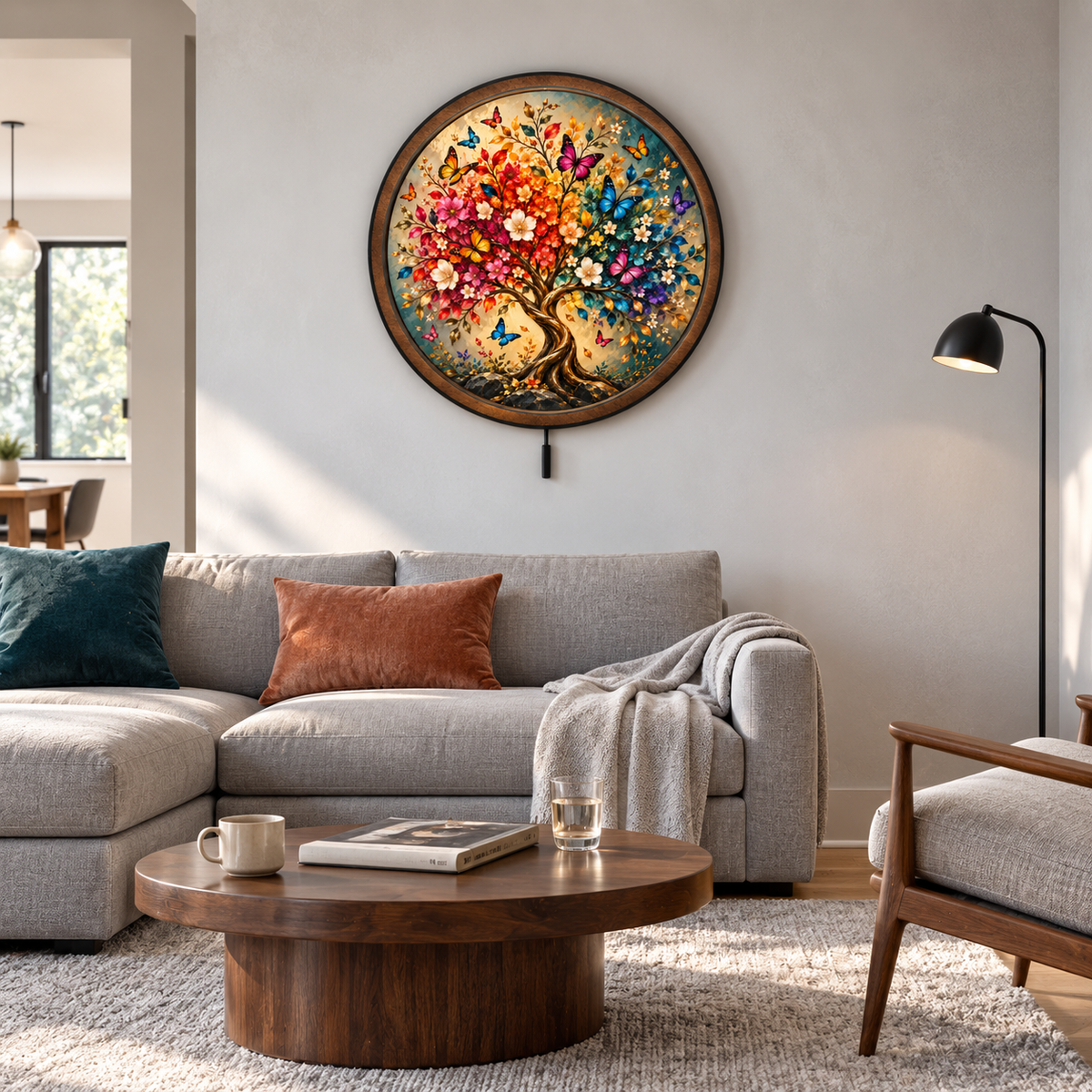 Butterfly Tree of Life – Colorful LED Wall Art