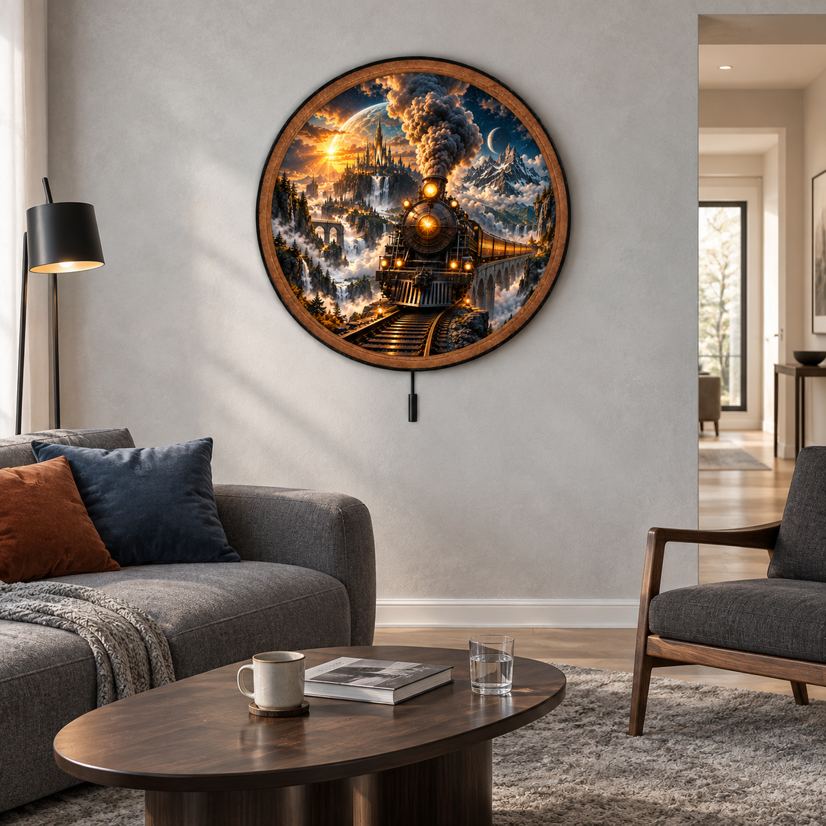 Midnight Express – Golden Realm Train LED Wall Art
