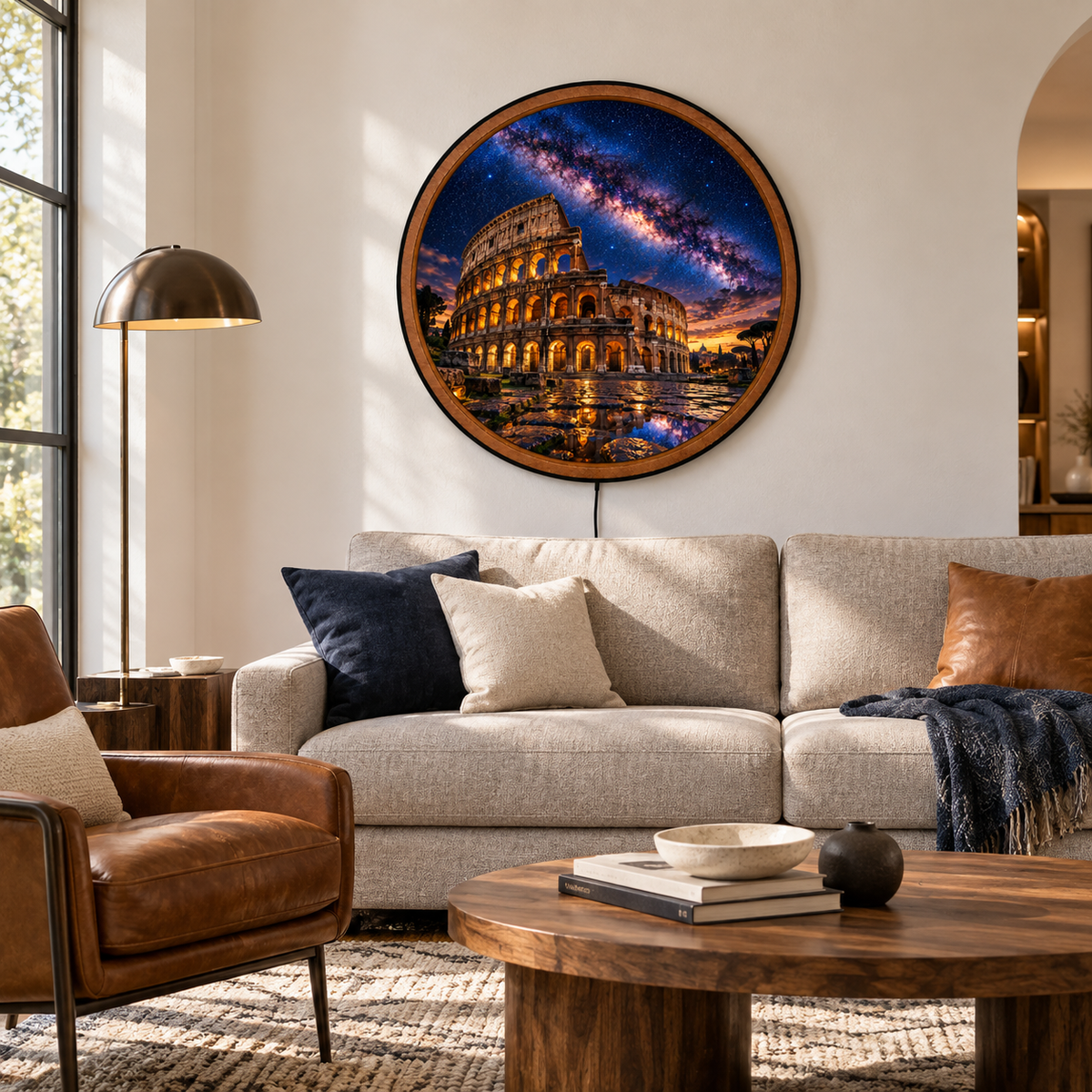Colosseum Under the Milky Way LED Wall Art