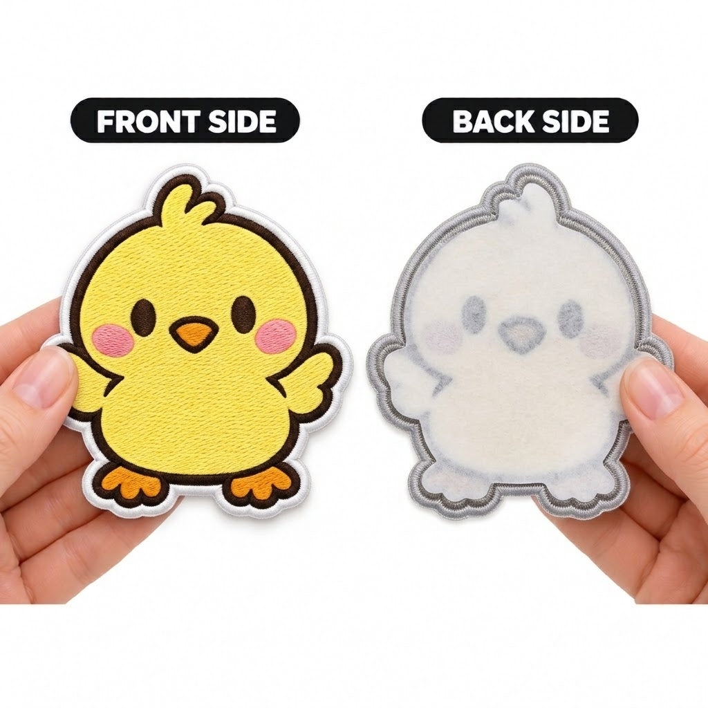 Cute Baby Chick Embroidered Iron-On Patch – Kawaii Yellow Chicken Applique