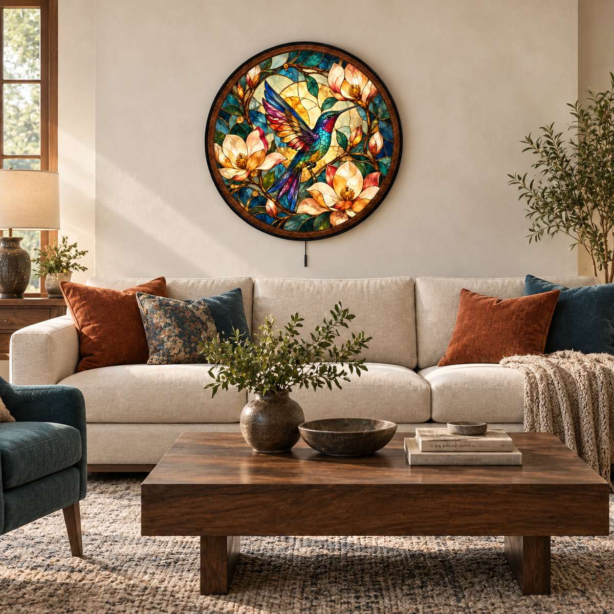 Jewel Hummingbird – Handcrafted LED Wall Art