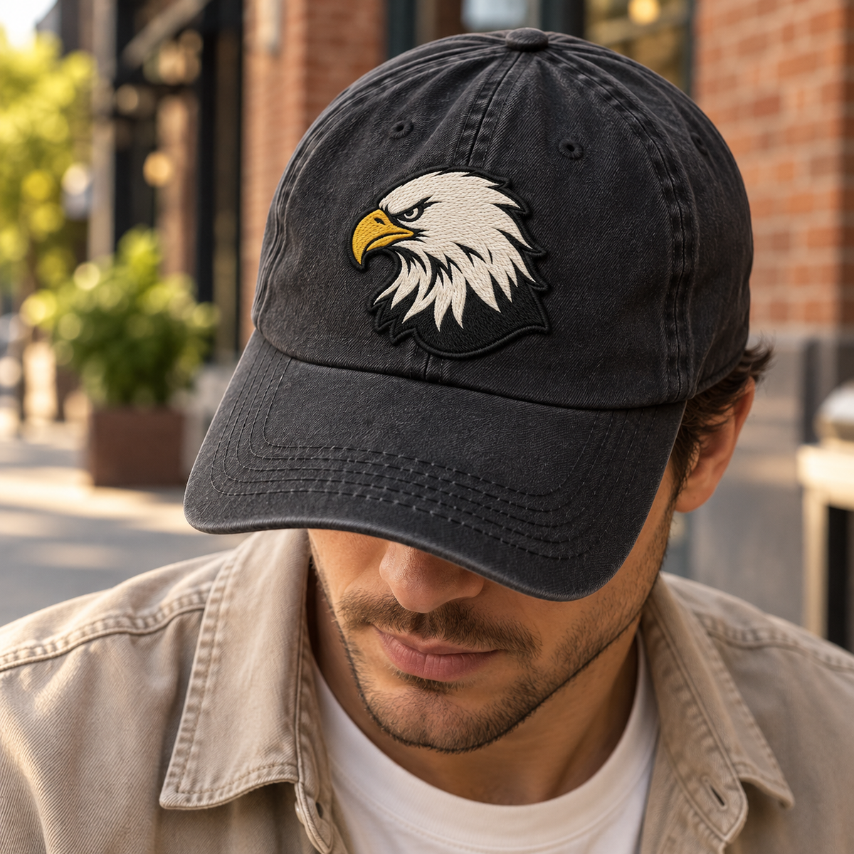 Bald Eagle Iron-On Patch | American Eagle Embroidered Applique