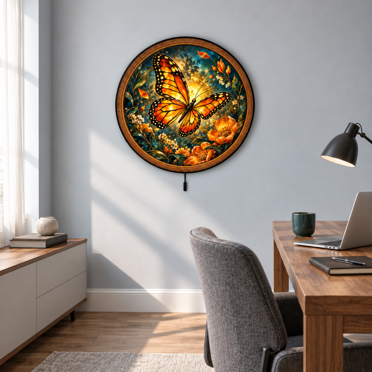 Golden Monarch – Enchanted Garden LED Wall Art
