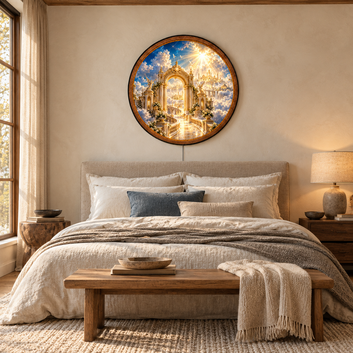 Gates of Heaven – Handcrafted Celestial LED Wall Art