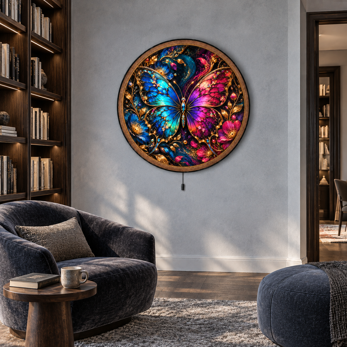Jeweled Butterfly Garden – Colorful LED Wall Art