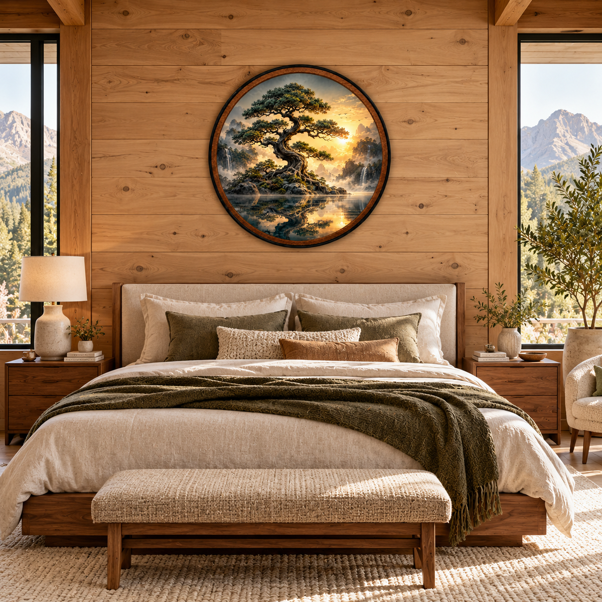 Eternal Bonsai – Handcrafted LED Wall Art
