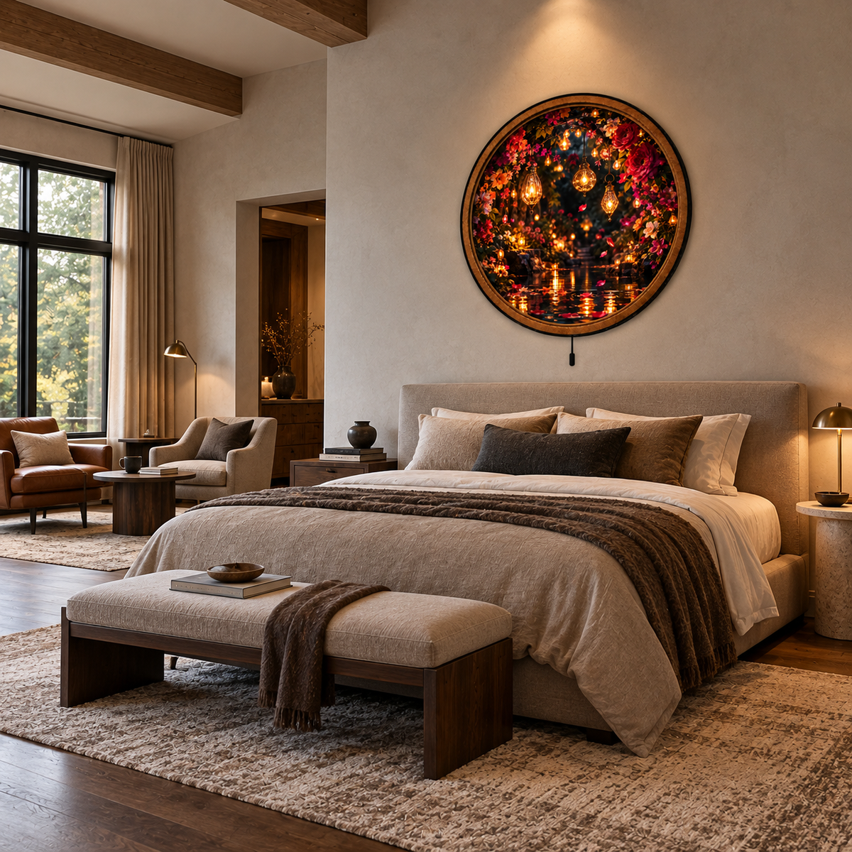 Handcrafted Golden Tree of Life LED Wall Art