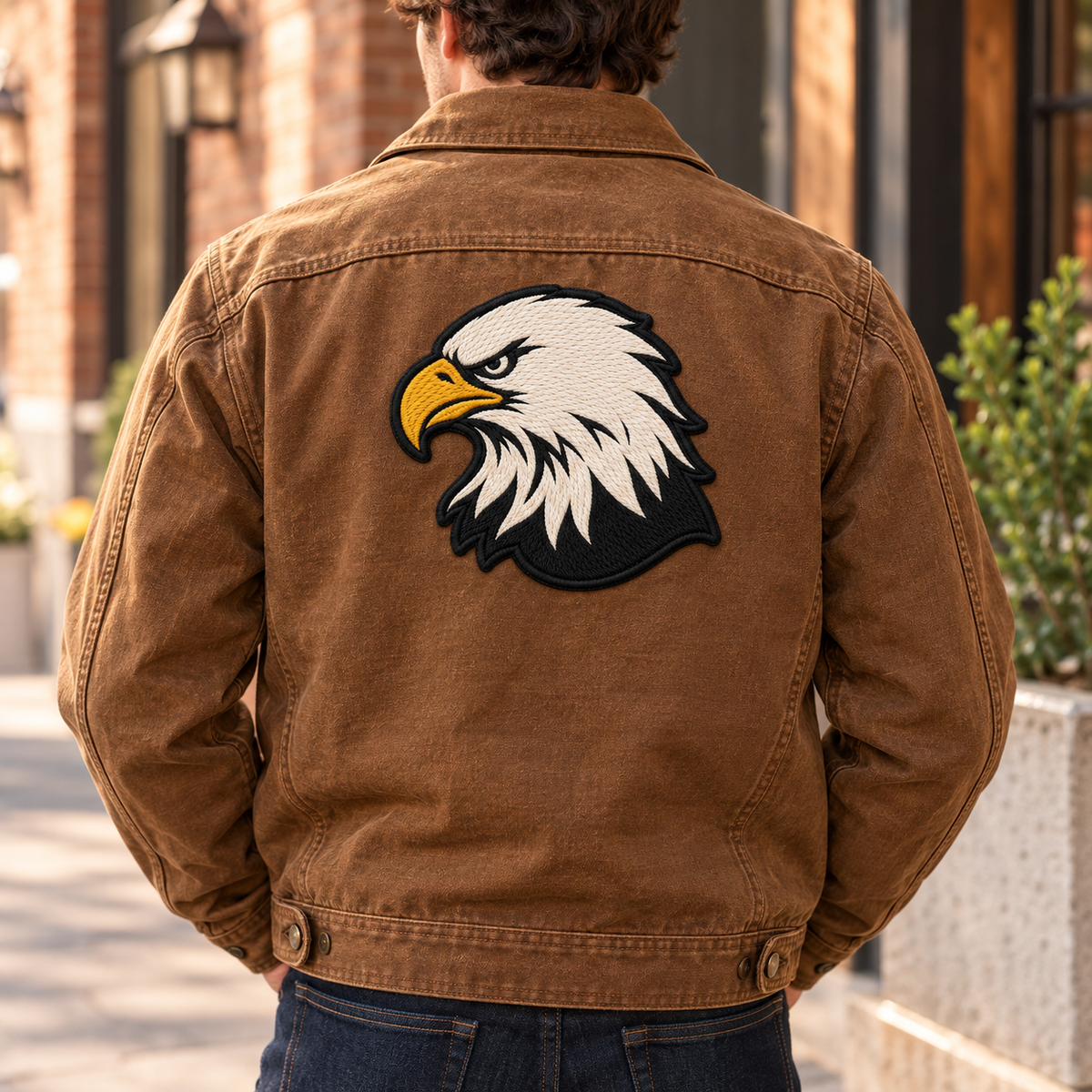 Bald Eagle Iron-On Patch | American Eagle Embroidered Applique