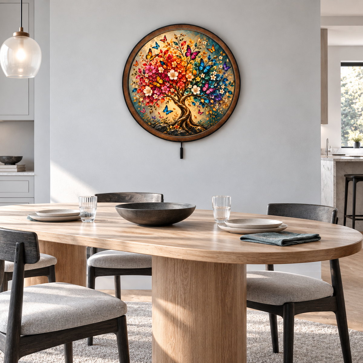 Butterfly Tree of Life – Colorful LED Wall Art