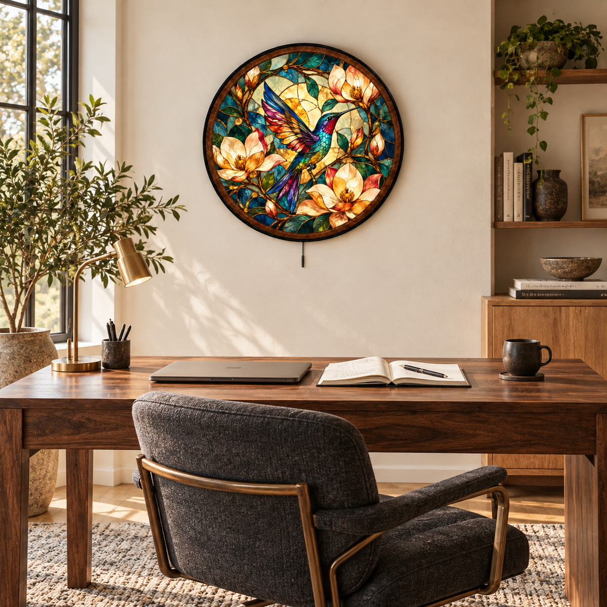 Jewel Hummingbird – Handcrafted LED Wall Art