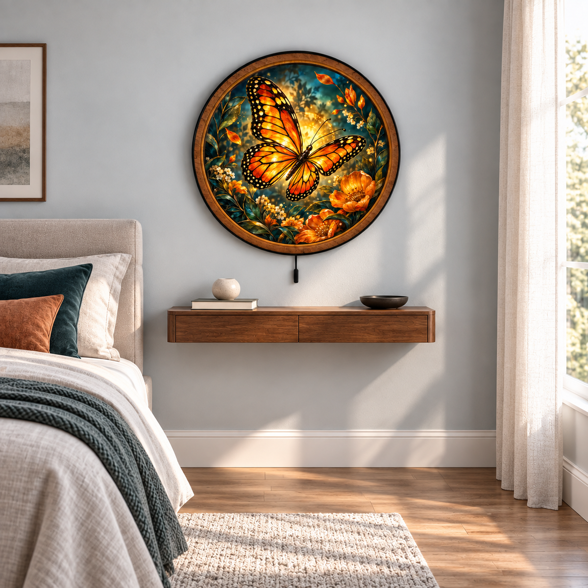 Golden Monarch – Enchanted Garden LED Wall Art