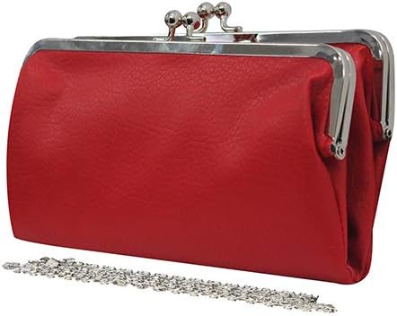 Vintage Double Frame Clutch Purse – Women's Travel Wallet Handbag