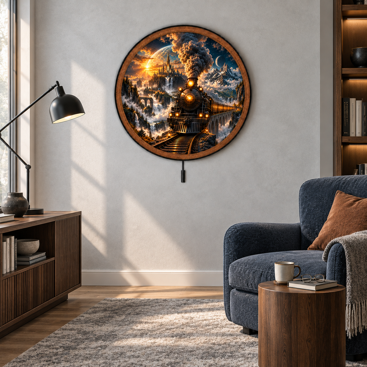 Midnight Express – Golden Realm Train LED Wall Art