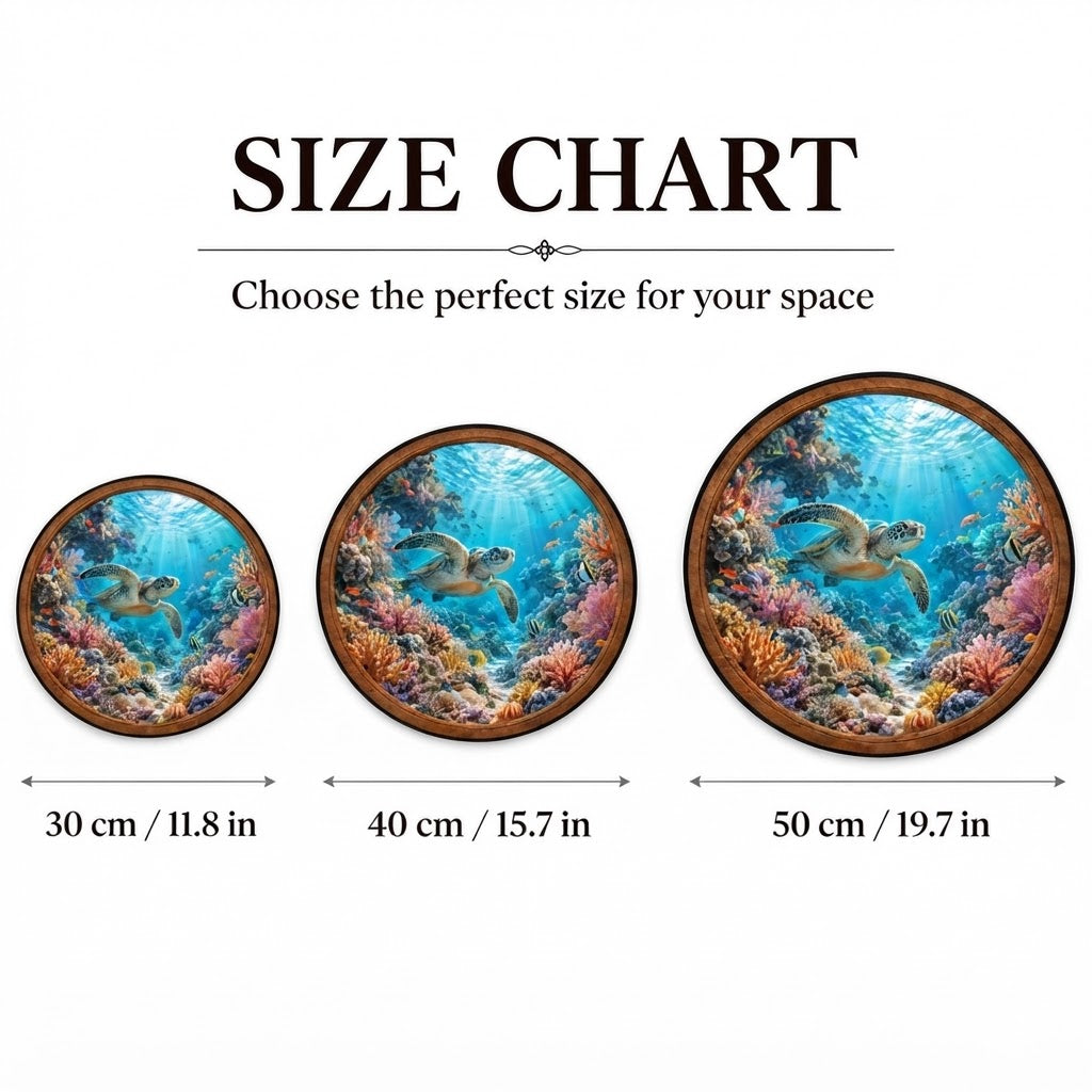 Handcrafted Sea Turtle LED Wall Art – Colorful Coral Reef & Tropical Ocean