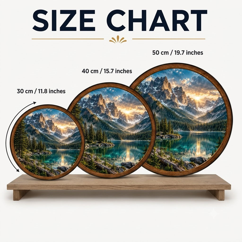 Handcrafted Alpine Mountain Lake LED Wall Art