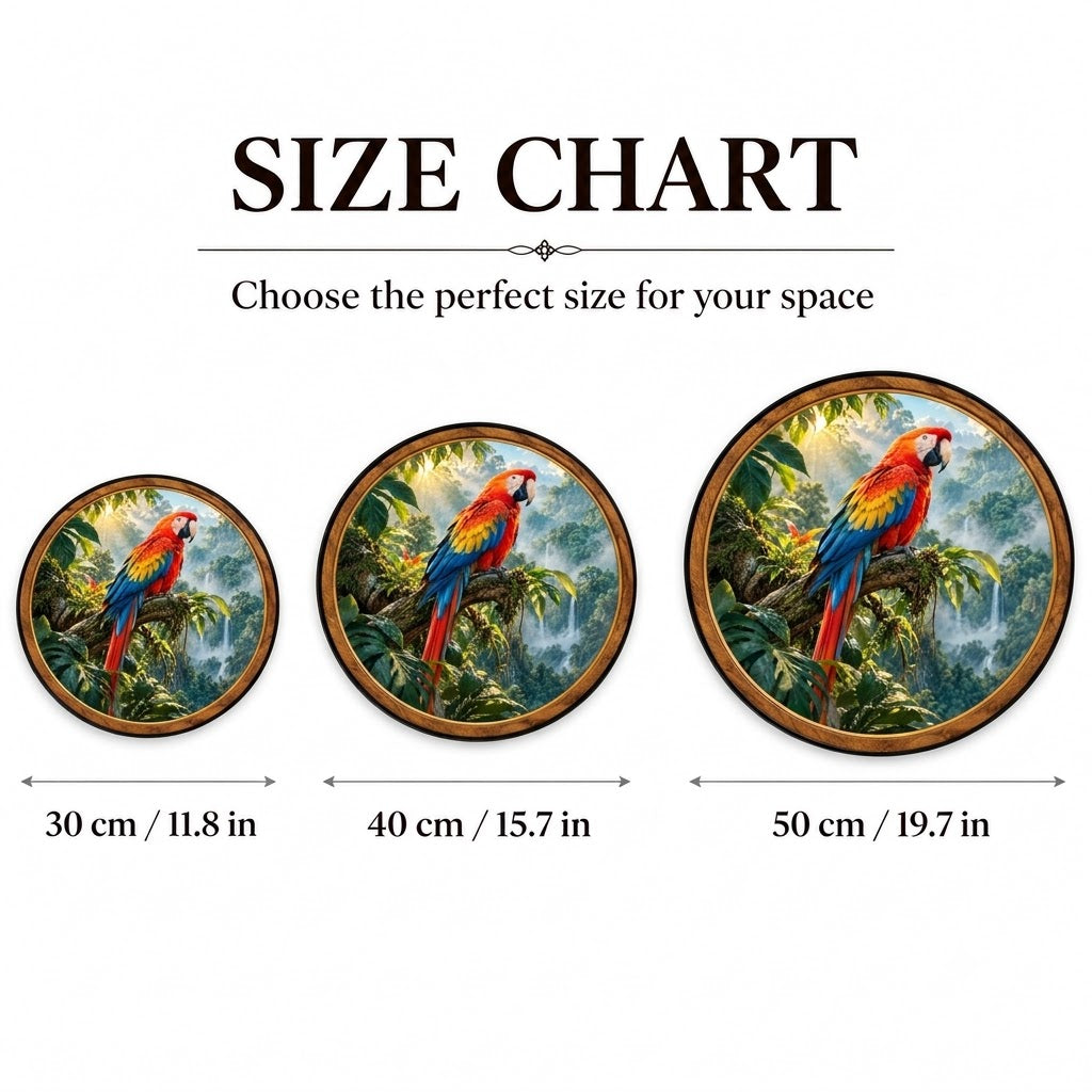 Handcrafted Scarlet Macaw LED Wall Art – Colorful Tropical Parrot & Rainforest