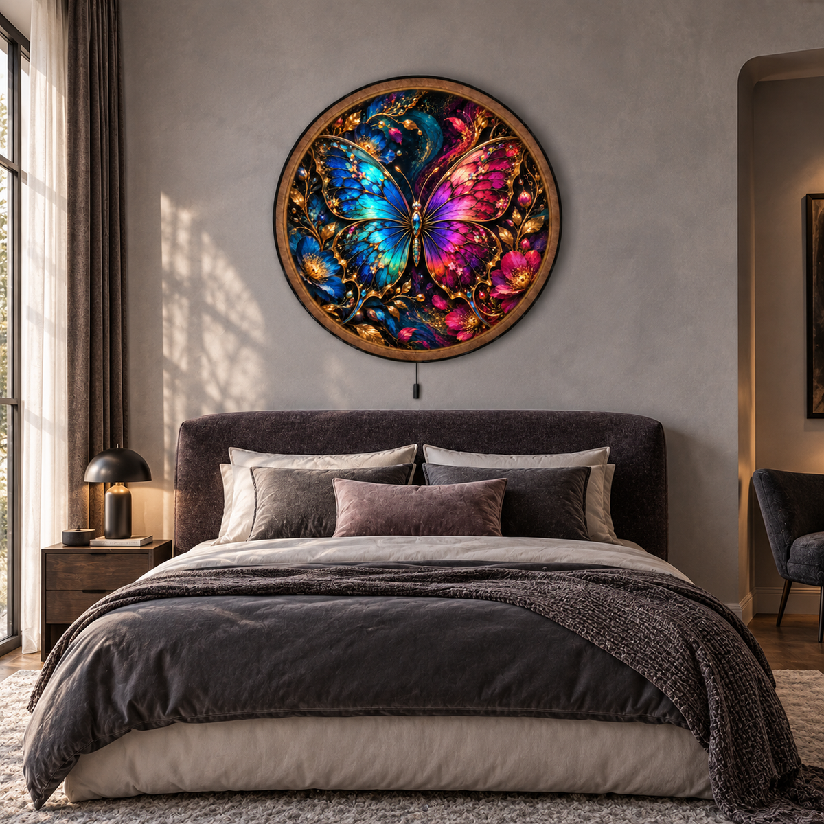 Jeweled Butterfly Garden – Colorful LED Wall Art