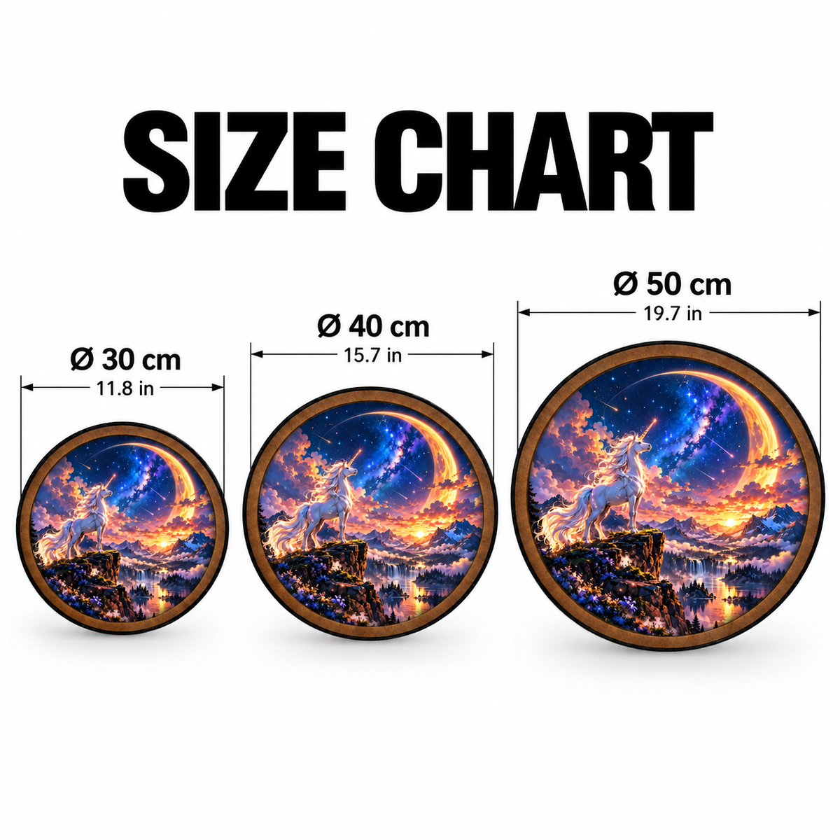 Celestial Unicorn – Golden Horizon LED Wall Art