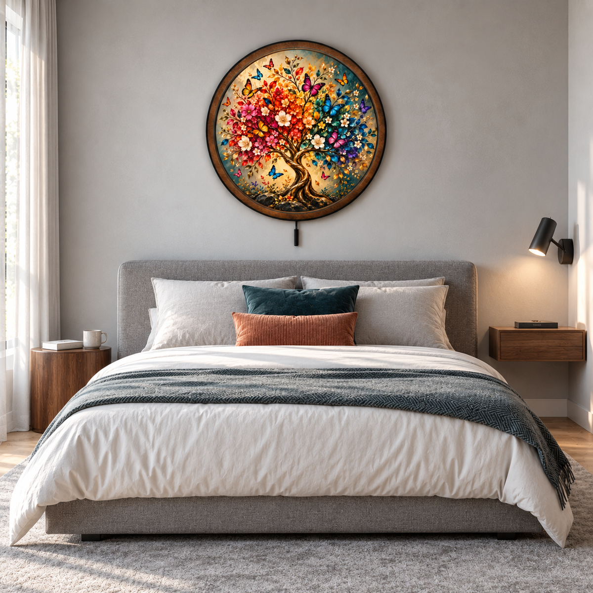 Butterfly Tree of Life – Colorful LED Wall Art