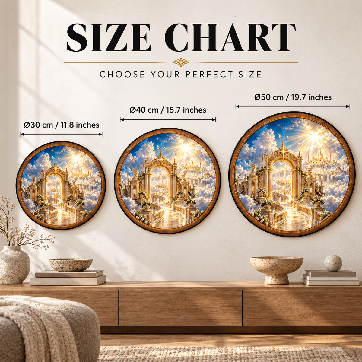 Gates of Heaven – Handcrafted Celestial LED Wall Art