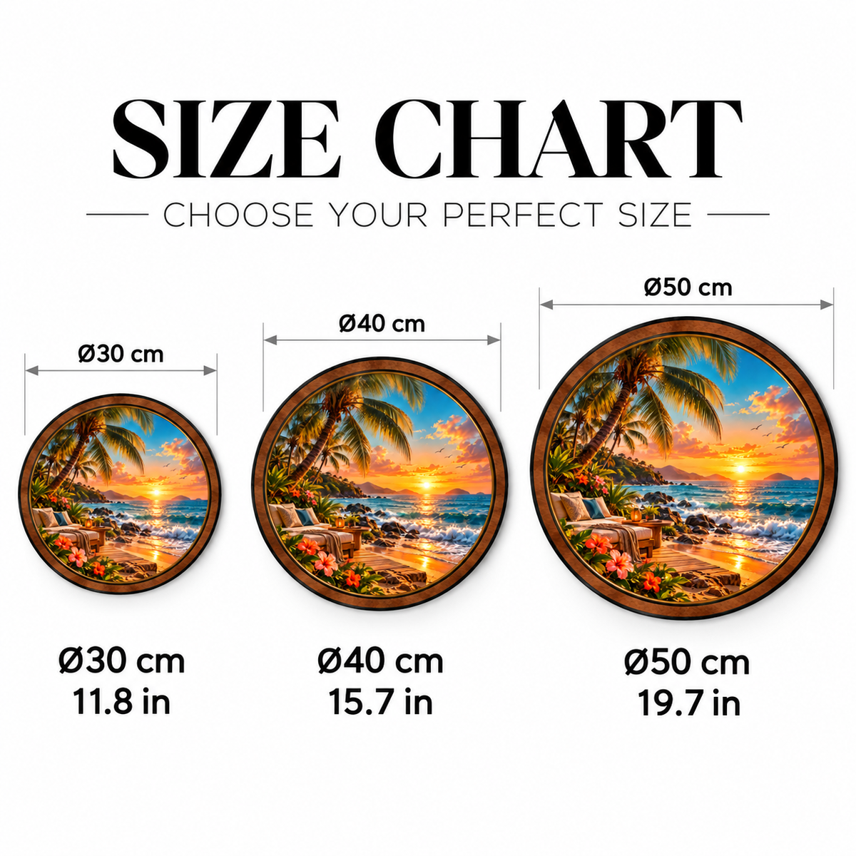 Tropical Sunset Retreat – Coastal Paradise LED Wall Art