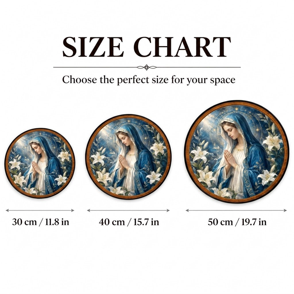 Our Lady of Grace – Handcrafted Virgin Mary LED Wall Art