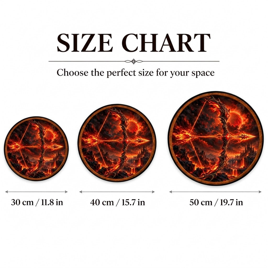 Inferno Bow – Handcrafted Round LED Wall Art