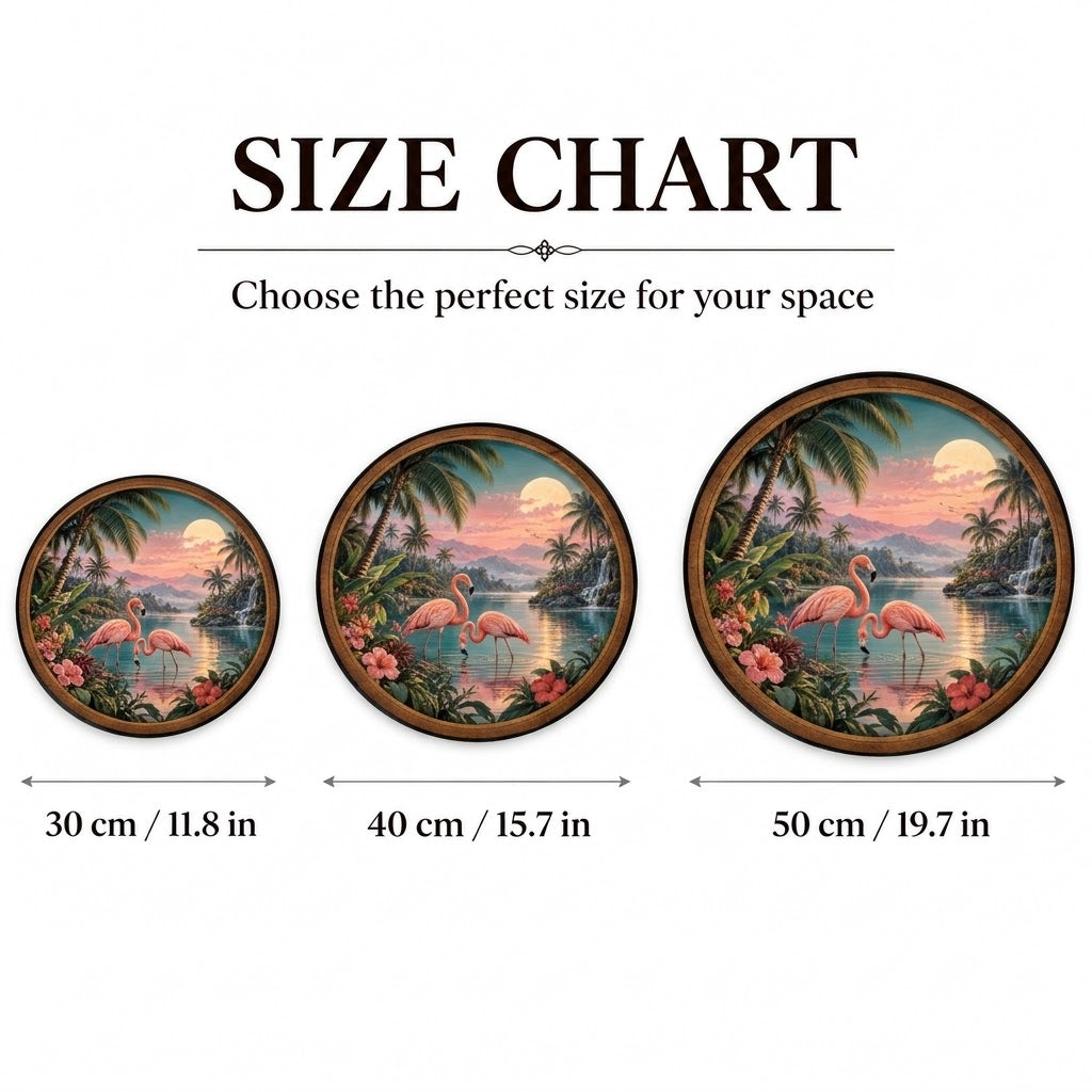 Handcrafted Pink Flamingo LED Wall Art – Tropical Paradise Sunset & Moon, Coastal Nature