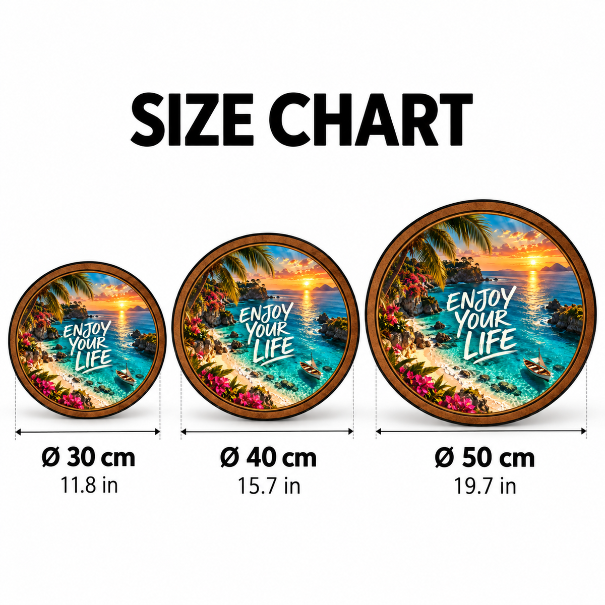 Enjoy Your Life – Tropical Paradise LED Wall Art
