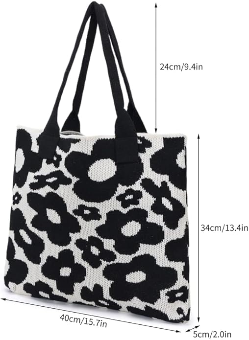 Handmade Crochet Tote Bag for Women – Large Aesthetic Shoulder Satchel