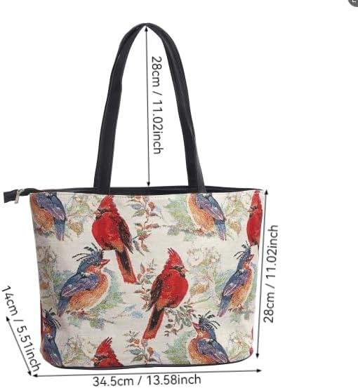 Floral Zipper Tote Bag for Women – Foldable 15L Shoulder Bag for Travel & Work