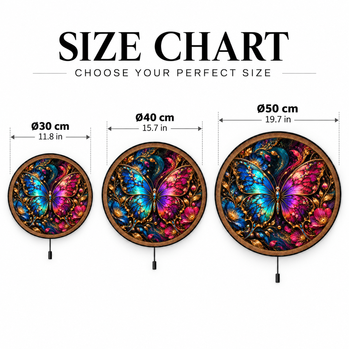 Jeweled Butterfly Garden – Colorful LED Wall Art