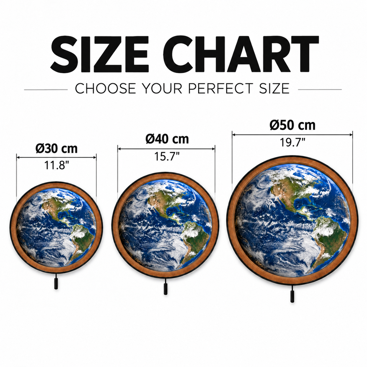 Blue Earth – Living Planet Circular LED Wall Art