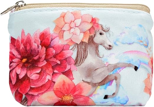 Cute Coin Purse Wallet for Women and Girls – Small Change Pouch with Key Ring