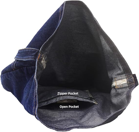Denim Shoulder Bag – Large Canvas Hobo Crossbody Tote for Women